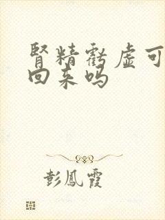 肾精亏虚可以补回来吗