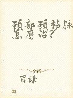 颈部颈动脉斑块怎么治?