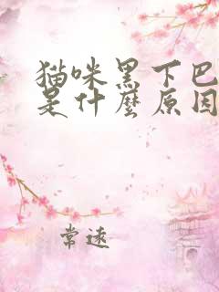 猫咪黑下巴掉毛是什么原因