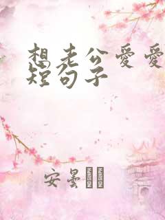 想老公爱爱的简短句子