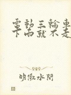 电动三轮车一到下雨就不走是什么原因