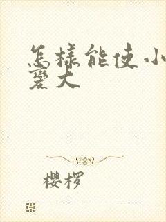 怎样能使小弟弟变大