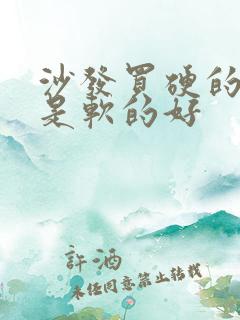 沙发买硬的好还是软的好