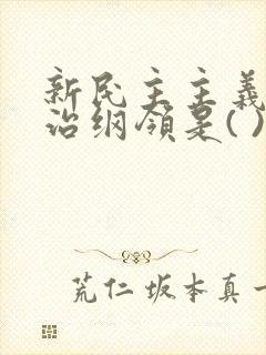 新民主主义的政治纲领是( ).