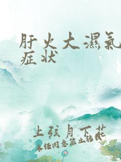 肝火大湿气重的症状