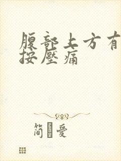 腹部上方有硬块按压痛