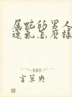 属蛇的男人今年运气怎么样