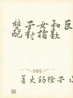 双子女和巨蟹男配对指数