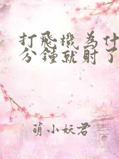 打飞机为什么一分钟就射了