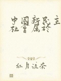 中国新民主主义社会属于