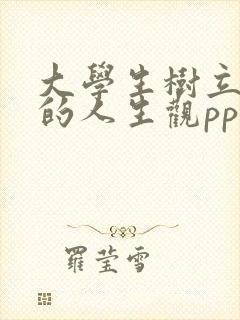 大学生树立正确的人生观ppt