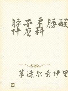 脖子肩膀酸痛挂什么科