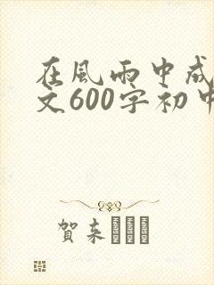 在风雨中成长作文600字初中作文