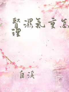 肾湿气重怎样调理