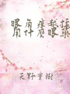 眼角痒越揉越痒用什么眼药水