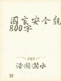 国家安全观后感800字