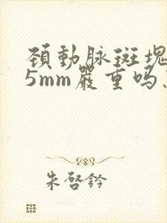 颈动脉斑块1.5mm严重吗怎么治疗好