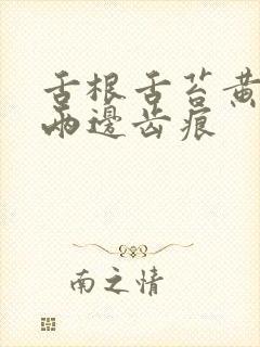 舌根舌苔黄腻 两边齿痕