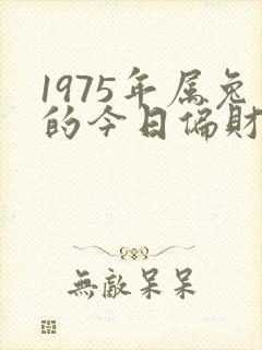 1975年属兔的今日偏财运