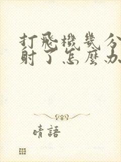 打飞机几分钟就射了怎么办