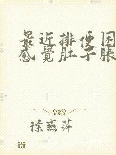 最近排便困难 感觉肚子胀胀的