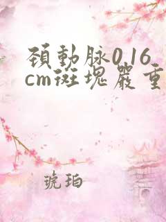 颈动脉0.16cm斑块严重么