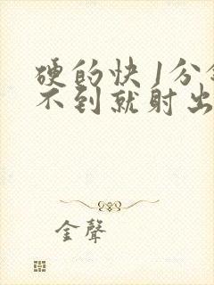 硬的快 1分钟不到就射出来