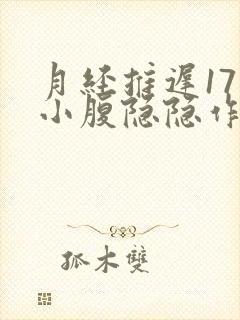 月经推迟17天小腹隐隐作痛,腰酸