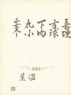 睾丸下方长了一个小肉球硬硬的