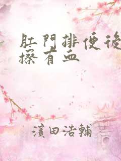 肛门排便后用纸擦有血