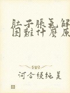 肚子胀气解大便困难什么原因?