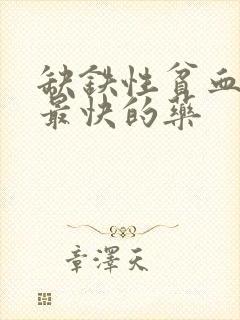 缺铁性贫血补血最快的药