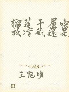 榴莲千层吃不完放冷藏还是冷冻