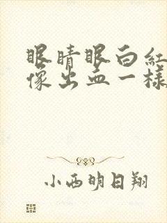 眼睛眼白红红的像出血一样是怎么回事