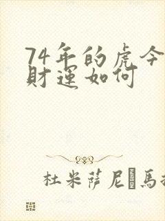 74年的虎今年财运如何