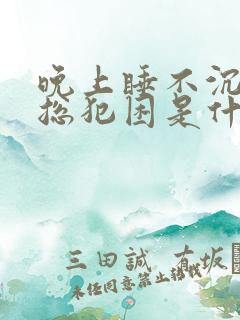 晚上睡不沉白天总犯困是什么原因