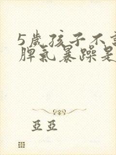 5岁孩子不说话脾气暴躁是什么原因