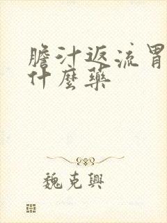 胆汁返流胃炎吃什么药