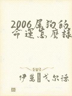 2006属狗的命运怎么样