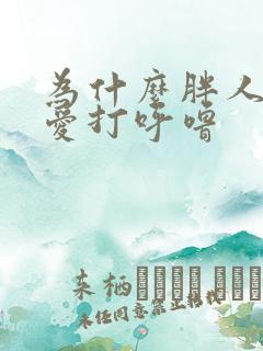 为什么胖人睡觉爱打呼噜