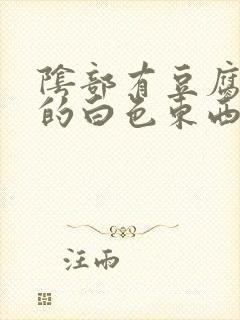 阴部有豆腐渣状的白色东西,很痒