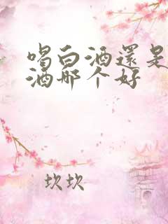 喝白酒还是喝啤酒哪个好