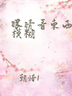 眼睛看东西突然模糊