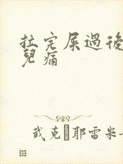 拉完屎过后屁眼儿痛