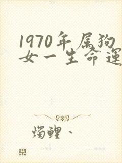 1970年属狗女一生命运如何
