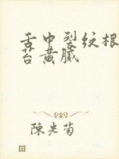 舌中裂纹根部舌苔黄腻