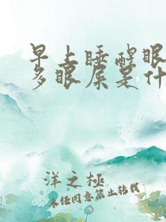 早上睡醒眼角很多眼屎是什么原因