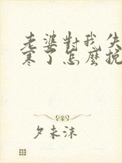 老婆对我失望心寒了怎么挽回的话