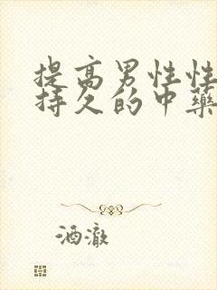 提高男性性功能持久的中药