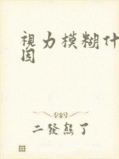 视力模糊什么原因